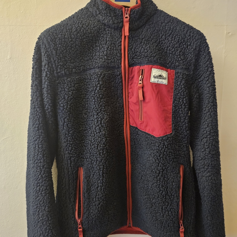 Penfield Navy and Red Fleece Jacket